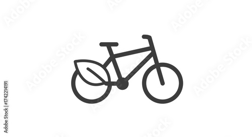 EcoFriendly Bicycle Icon Symbolizing Sustainable Transportation and Green Living.