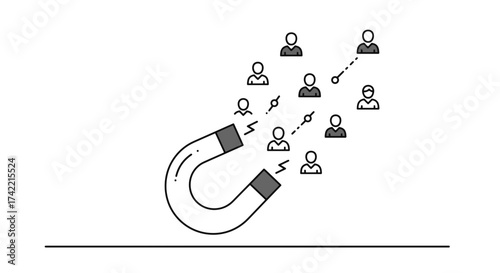 Customer Attraction and Lead Generation Marketing Strategy Concept.