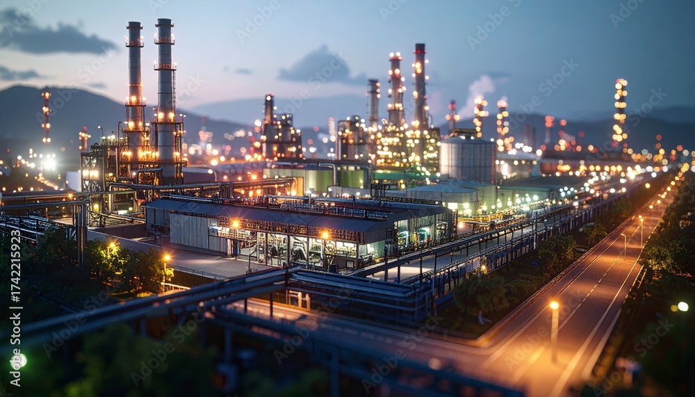 Naklejka premium Modern Steel Production Facility Using Hydrogen for Green Energy