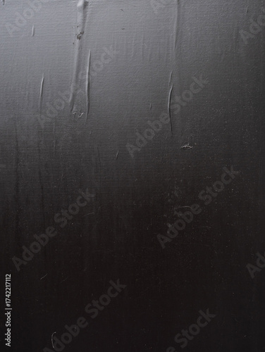 Vertical black poster with crease lines texture, which are imperfections when doing a wheatpaste street poster.