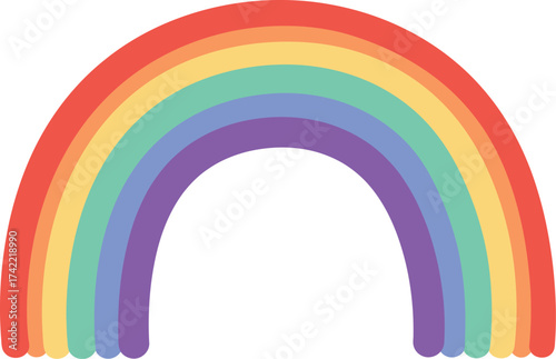 Vibrant rainbow archway symbolizing hope and joy in nature and sky scenes isolated on transparent background