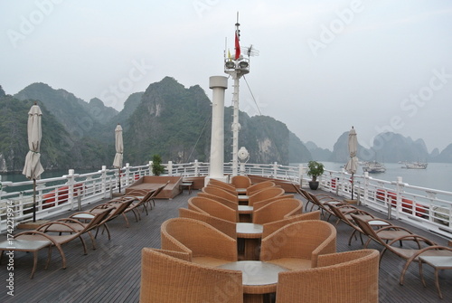 cruise ship in Halong Bay, vietnam