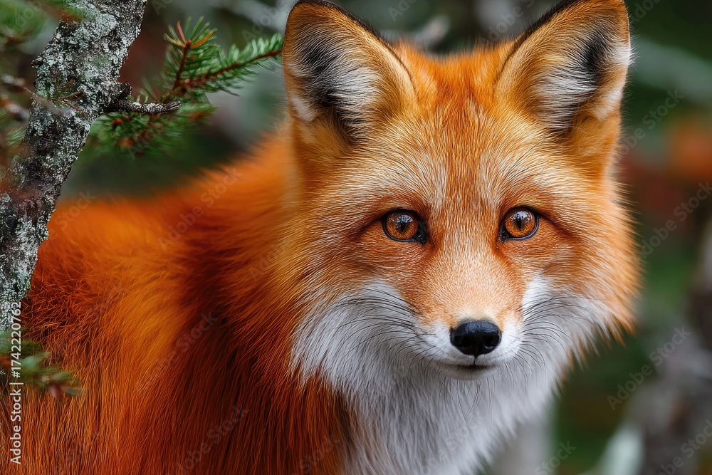 Obraz premium a red fox in the wild