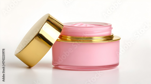 White Face Cream Jar isolated on transparent background Remove png