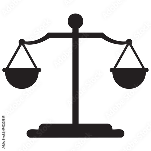 Judge balance icon flat illustration of judge balance vector icon isolated on white background
