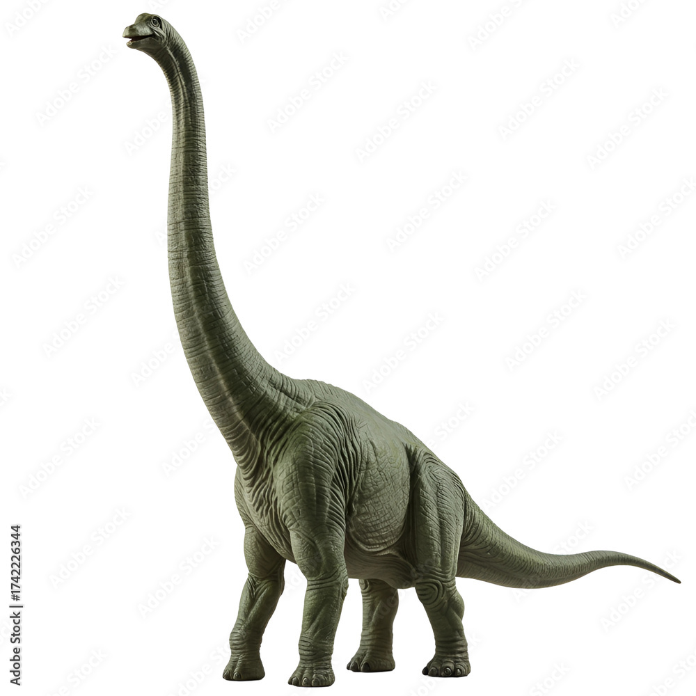 Obraz premium illustration Brachiosaurus Dinosaur Toy. Isolated on transparent background, png