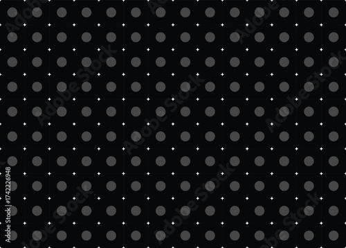 Minimal Black Brick Grid Pattern with Circular Studs – Modern Geometric Vector Design Background for Web, Social Media, Presentations, Posters, and Creative Projects