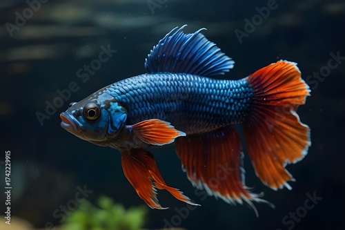 tropical fish swimming in aquarium