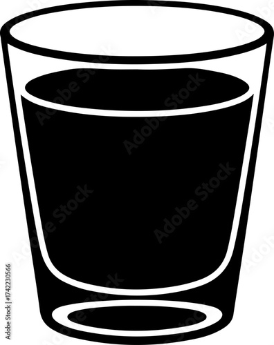 shot glass  silhouette vector illustration