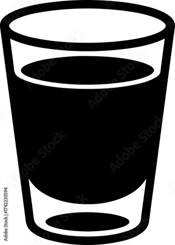 shot glass  silhouette vector illustration