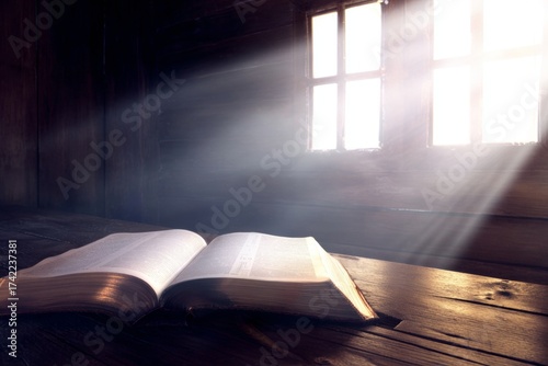 The light of scripture: a sunbeam on open pages. Spiritual growt