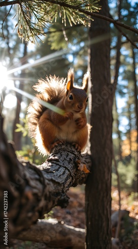 Wallpaper Mural squirrel on a tree Torontodigital.ca