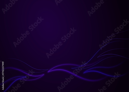 Technology background overlapping wavy lines with shimmering light, tech style, space for text, design for social media background, postcard, poster, flyer, brochure and more.