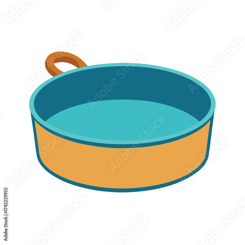 vector illustration of a cake pan