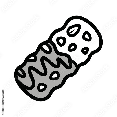 Abstract illustration of a delicious snack bar with a unique design.