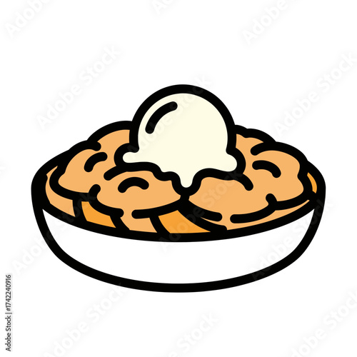 Delicious dessert with ice cream on top a sweet treat for everyone to enjoy 1.