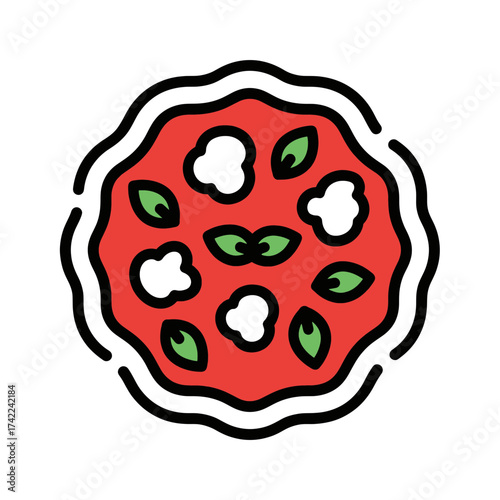 Delicious pizza with mozzarella and basil perfect for a quick meal.