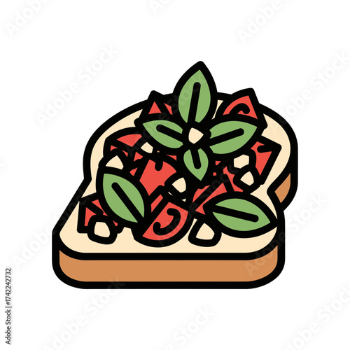 Delicious bruschetta with fresh tomatoes and basil a tasty appetizer.