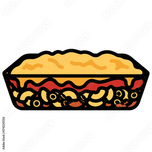 Delicious baked macaroni and cheese casserole with a golden crust.