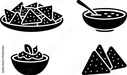 Crispy tortilla chips served with vibrant salsa and creamy guacamole dips