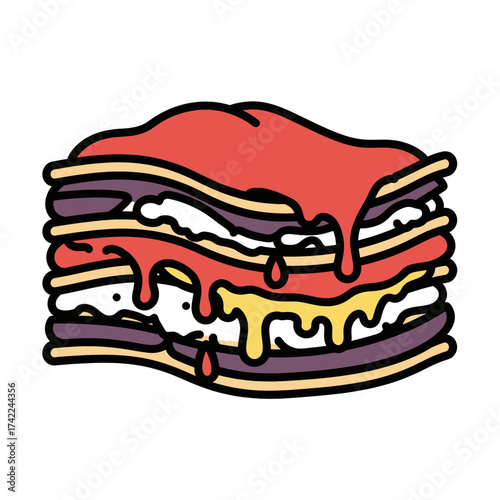 Delicious lasagna with layers of pasta meat sauce and cheese a classic Italian dish.