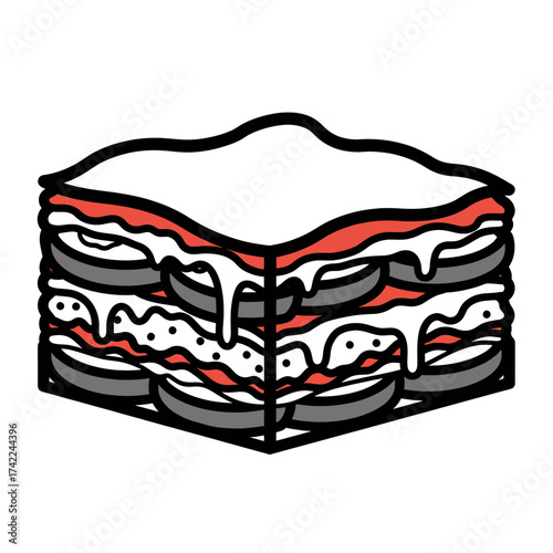 Delicious layered lasagna with melted cheese and tomato sauce a culinary delight.