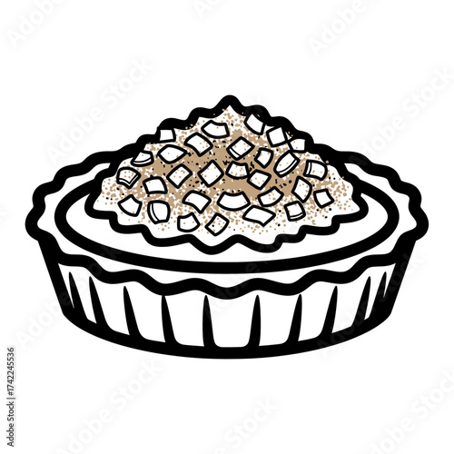 Delicious dessert with a flaky crust and a sweet topping perfect for any occasion.