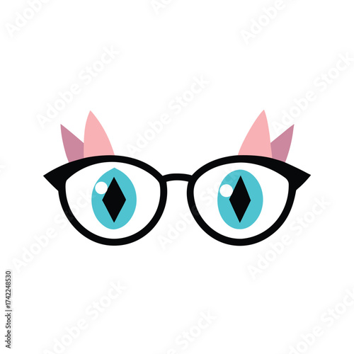 Wallpaper Mural  eyes  wearing a sunglass vector illustration Torontodigital.ca