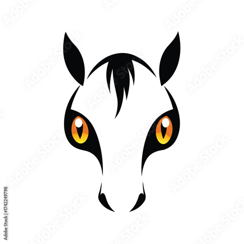 Wallpaper Mural eyes of a horse vector illustration Torontodigital.ca