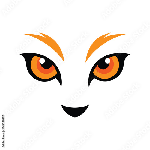 Wallpaper Mural vector illustration of lion eyes Torontodigital.ca