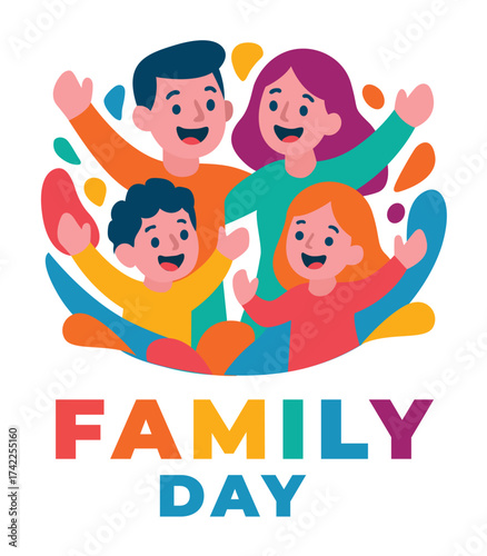 Colorful Family Day Logo Vector