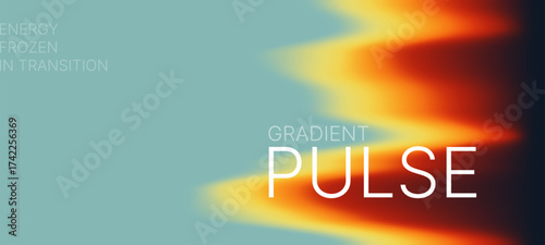 Abstract energy frozen in transition concept with vibrant gradient pulse. Dynamic color blend for modern design inspiration.