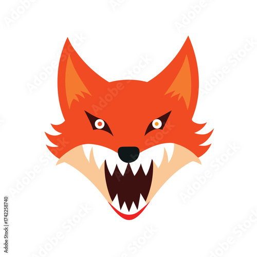 Wallpaper Mural teeth of a  fox vector illustration Torontodigital.ca