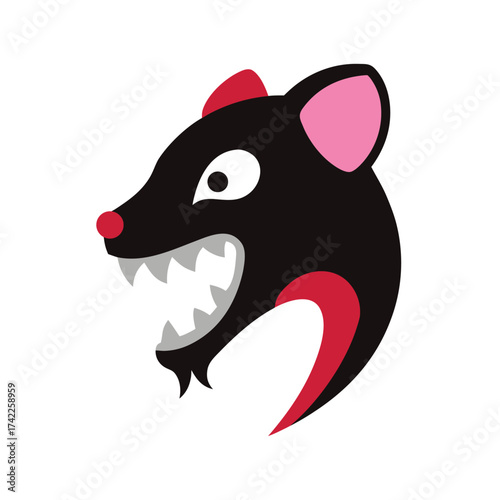 Wallpaper Mural vector illustration of cartoon rat Torontodigital.ca