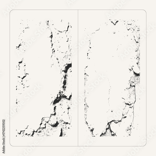 Gypsum vector grainy texture with cracks and relief — realistic plaster surface with fine grain and aged effect. Perfect for backgrounds, posters, and vintage design projects