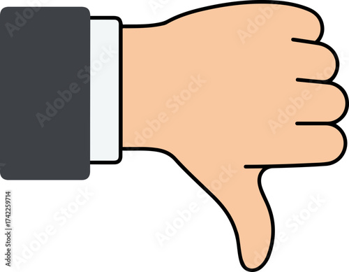  An illustration of a thumbs down hand