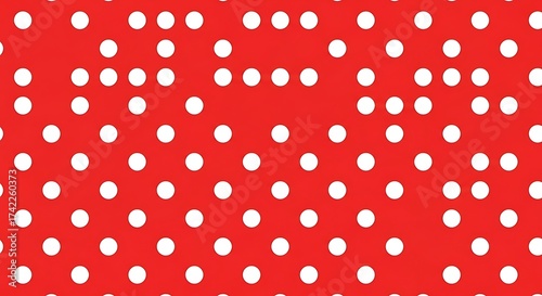 Red Polka Dot Pattern on Bright Background for Design and Textile Projects
