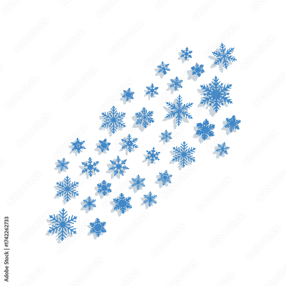 Fototapeta premium Snowflake set