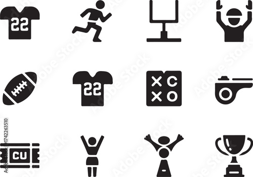 American Football Icons for Sports Success