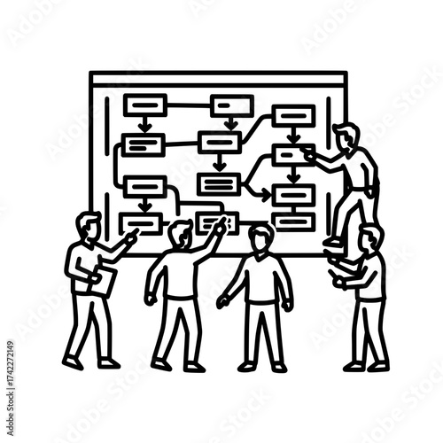 Teamwork and collaboration in business process analysis and planning.