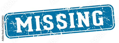 missing rectangular sign. missing stamp