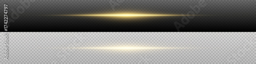 Bright horizontal beam of light on black background. Glowing laser effect creating futuristic and sci-fi aesthetics.
Suitable for technology, energy, speed and digital design themes.