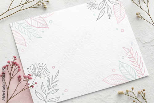 greeting card with flowers