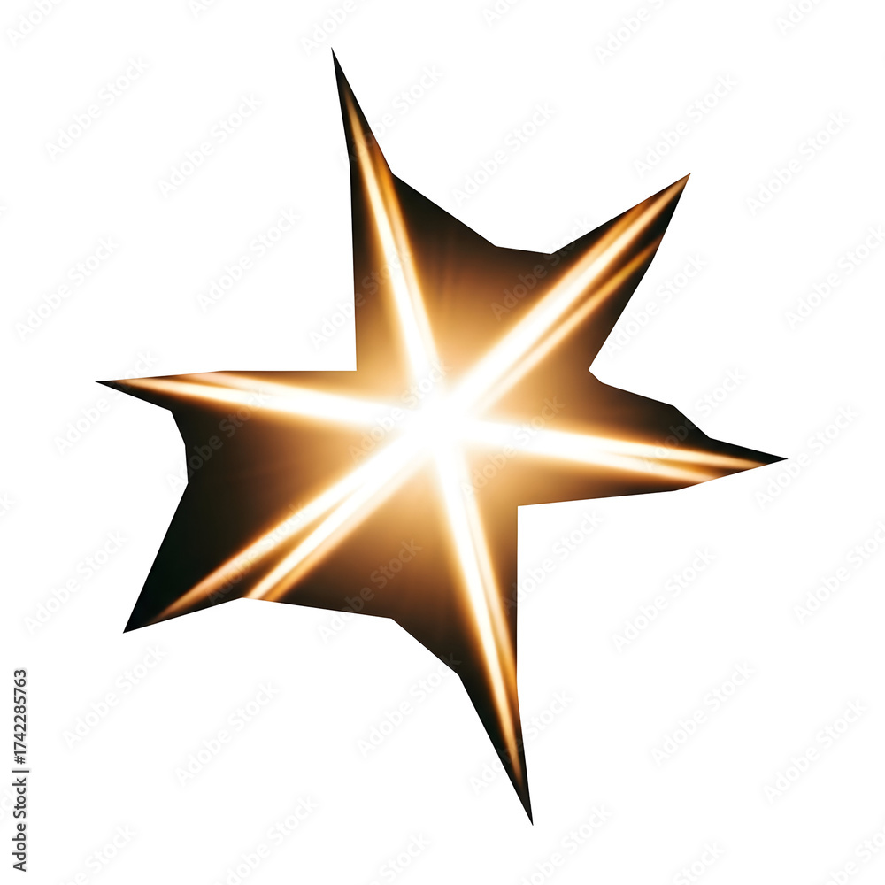Obraz premium Glowing starburst on transparent background