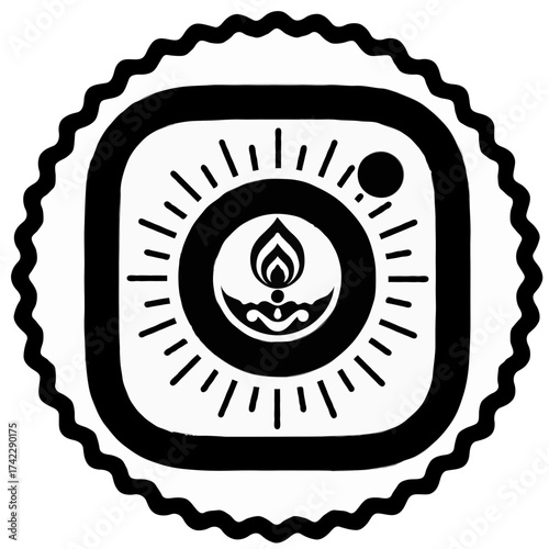 Redesign instagram logo with diwali theme 
With diya and illumination 