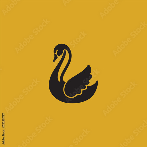 Silhouette style vector minimal rooster logo design icon in black color, simple line art illustration, creative branding element for farm animals, poultry, agriculture, merchandise, digital projects, 