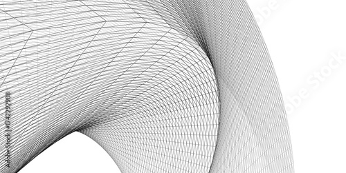 Architectural drawing. Geometric 3d background