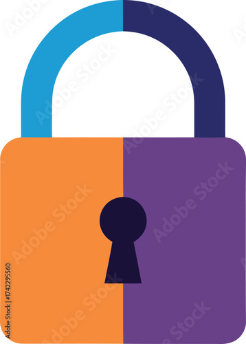 Modern Stylized Lock Icon