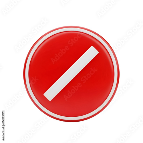 Free Download Red circular road sign indicating no entry, isolated on transparent background - GFXLoad