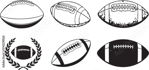 Collection of american football graphics